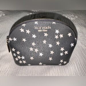 Kate Spade Black Star-Print Cosmetic Pouch